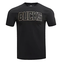 T-shirt noir avec logo Pro Standard des Milwaukee Bucks pour hommes