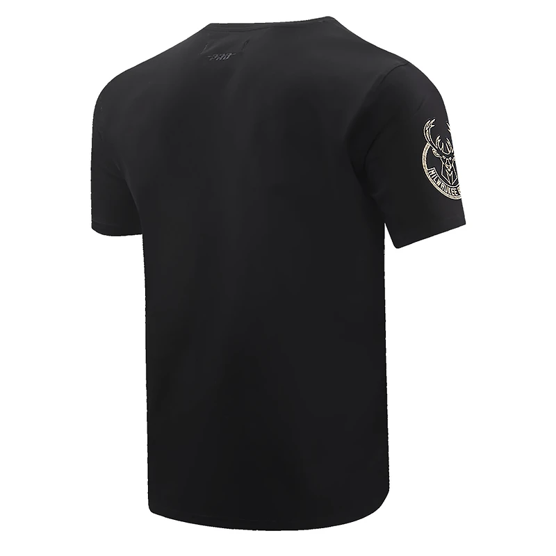 T-shirt noir avec logo Pro Standard des Milwaukee Bucks pour hommes