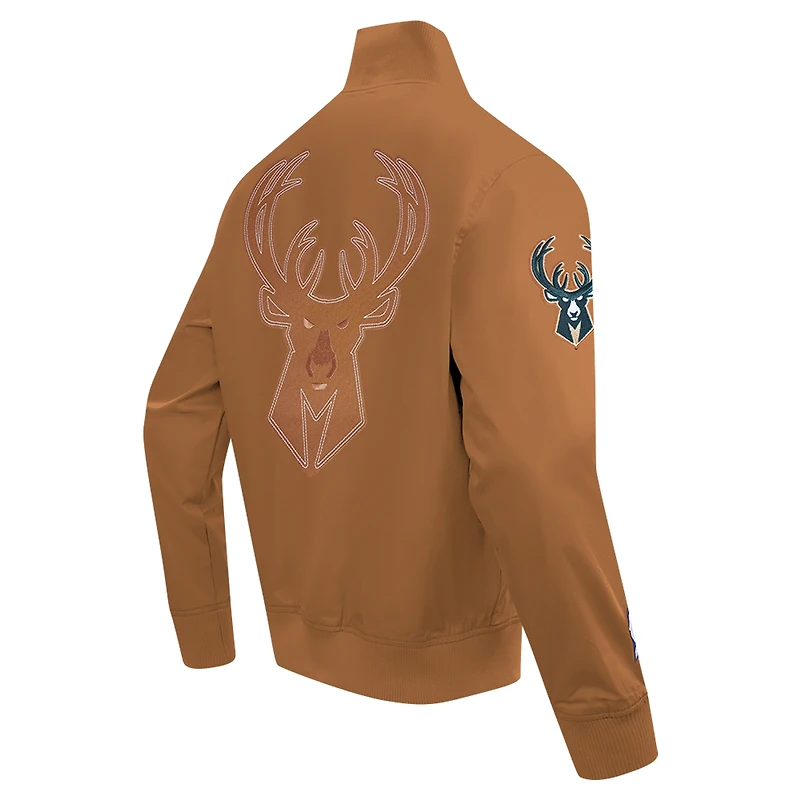 Veste zippée complète Pro Standard Brown Milwaukee Bucks Paint The City pour homme
