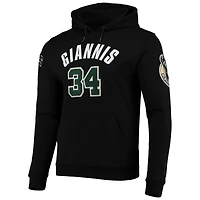 Sweat à capuche Pro Standard Giannis Antetokounmpo pour homme Milwaukee Bucks Player noir