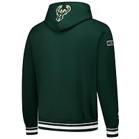 Sweat à capuche Pro Standard Hunter Green pour homme Milwaukee Bucks Area Code