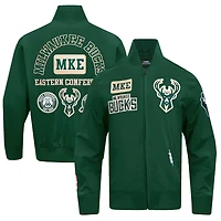 Veste zippée en sergé Area Code Pro Standard Hunter Green Milwaukee Bucks pour homme