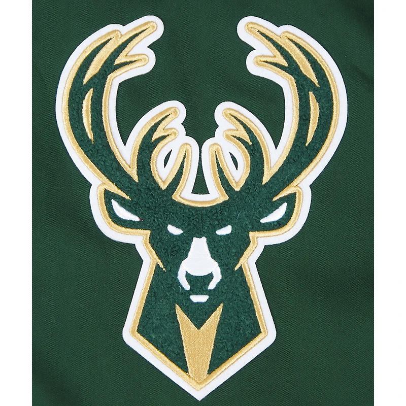 Veste zippée en sergé Area Code Pro Standard Hunter Green Milwaukee Bucks pour homme