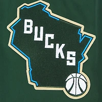 Veste zippée en sergé Area Code Pro Standard Hunter Green Milwaukee Bucks pour homme