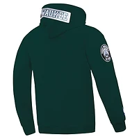 Men's Pro Standard Hunter Green Milwaukee Bucks Split Logo Pullover Hoodie