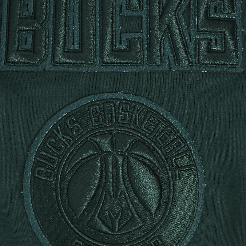 Men's Pro Standard Hunter Green Milwaukee Bucks Triple Tonal DK Full-Zip Hoodie Jacket