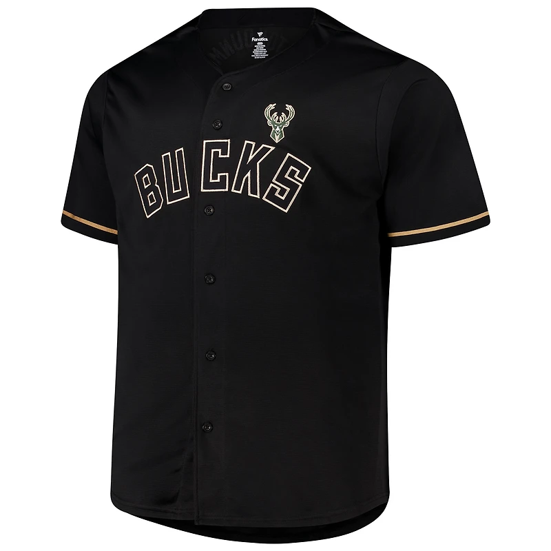 V108330 Bucks 34 Giannis Antetokounmpo NBA Profil B&T Joueur Noir N&N Maillot JERMENXBK NBABLKPLYANT