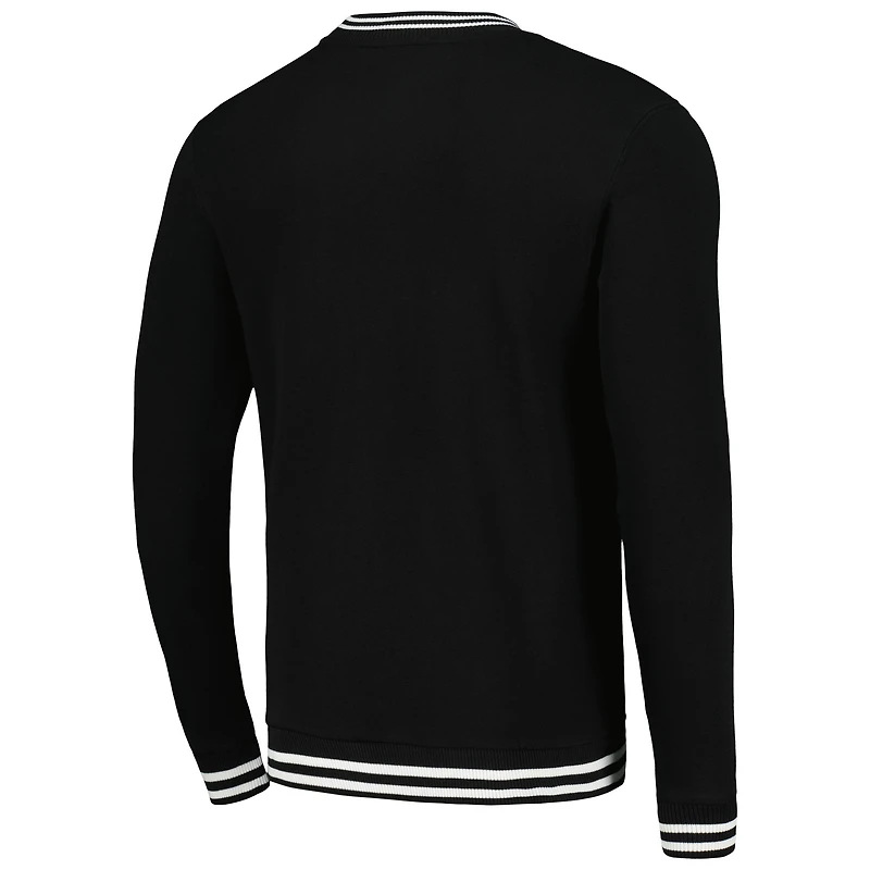 Men's Stadium Essentials Black Milwaukee Bucks Club Level Pullover Sweatshirt