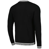 Men's Stadium Essentials Black Milwaukee Bucks Club Level Pullover Sweatshirt