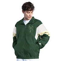Veste zippée complète pour homme Milwaukee Bucks Yard Line Starter Hunter Green
