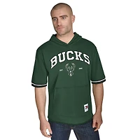 Sweat à capuche manches courtes Paul French Terry pour homme Tommy Jeans Hunter Green Milwaukee Bucks