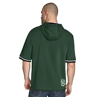 Sweat à capuche manches courtes Paul French Terry pour homme Tommy Jeans Hunter Green Milwaukee Bucks