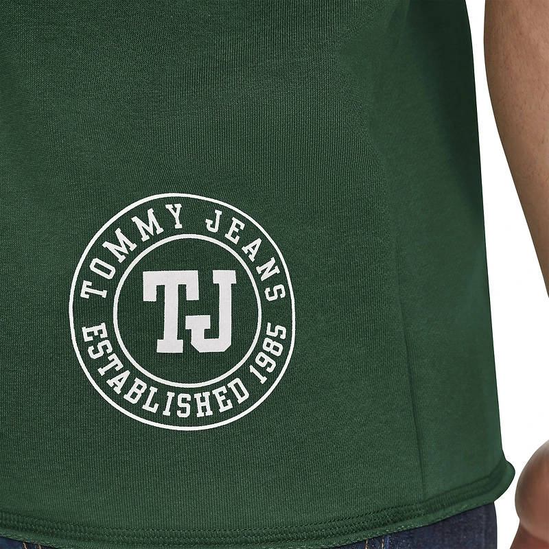 Sweat à capuche manches courtes Paul French Terry pour homme Tommy Jeans Hunter Green Milwaukee Bucks