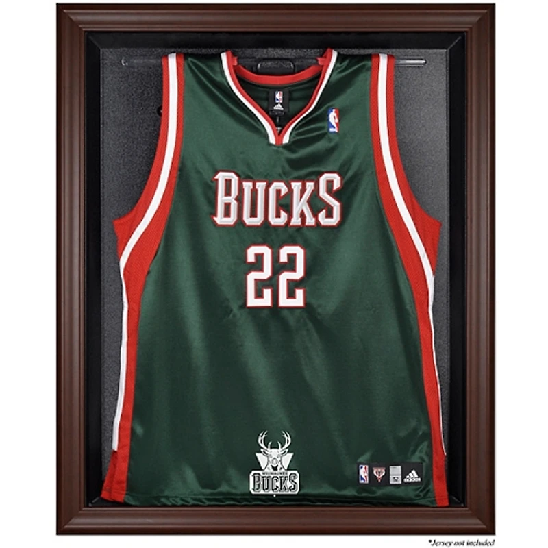 Milwaukee Bucks (2006-2014) Brown Framed Jersey Display Case