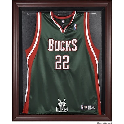 Milwaukee Bucks (2006-2014) Mahogany Framed Team Logo Jersey Display Case
