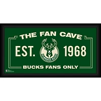 Milwaukee Bucks Framed 10" x 20" Fan Cave Collage