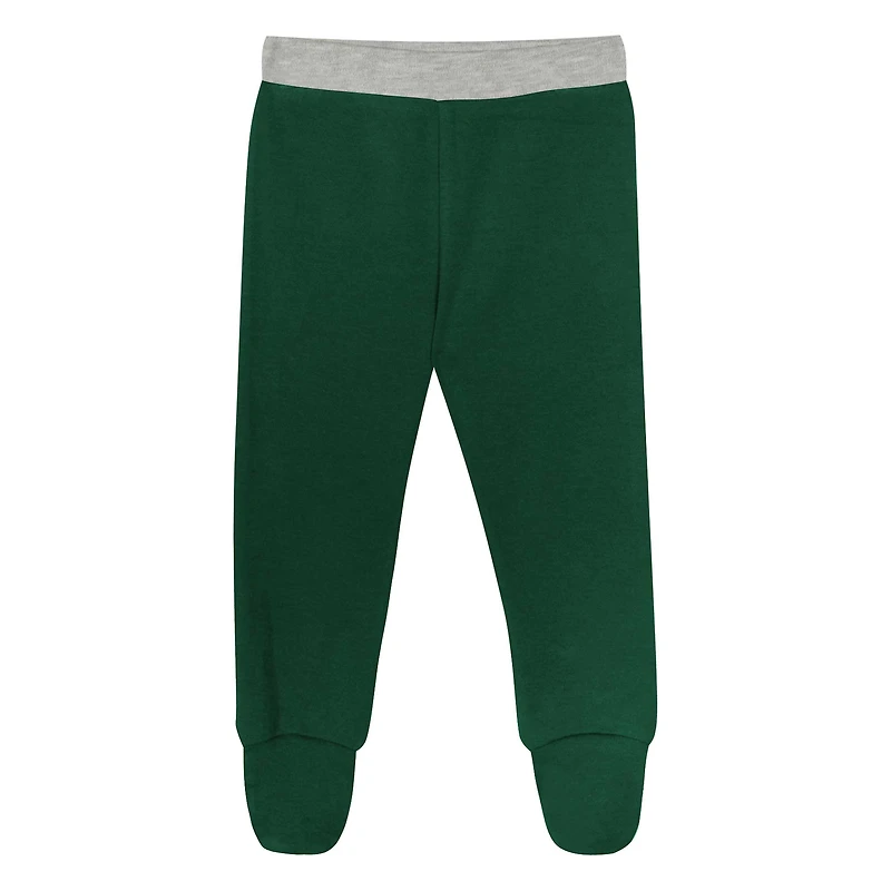 Newborn & Infant Milwaukee Bucks Little Champ Long Sleeve Bodysuit, Pants Cuffed Knit Hat 3-Piece Set