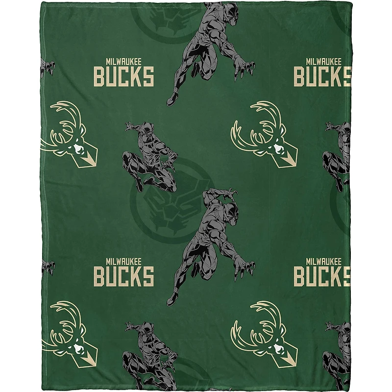 Northwest x Disney Milwaukee Bucks Black Panther Hugger Pillow & Throw Blanket Set