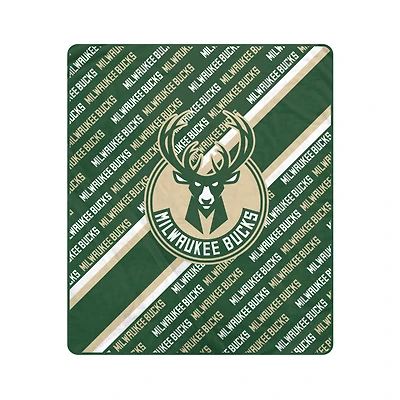 Pegasus Milwaukee Bucks 60" x 70" Diagonal Lined Wordmark Ultra Soft Blanket