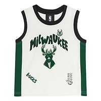 Ensemble débardeur et short en maille pour enfants d'âge préscolaire Milwaukee Bucks