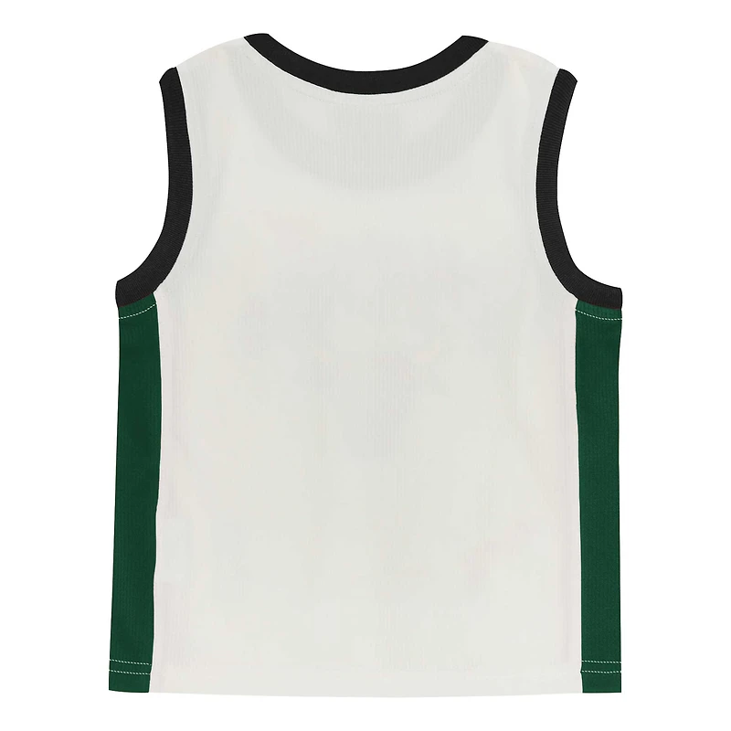 Ensemble débardeur et short en maille pour enfants d'âge préscolaire Milwaukee Bucks