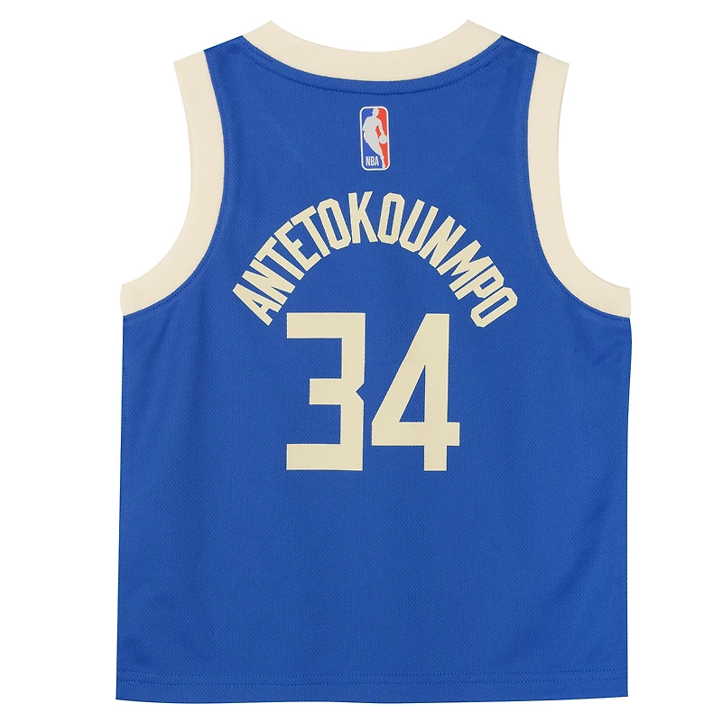 Maillot de joueur Nike Giannis Antetokounmpo Royal Milwaukee Bucks 2024/25 Swingman pour enfant - Édition City