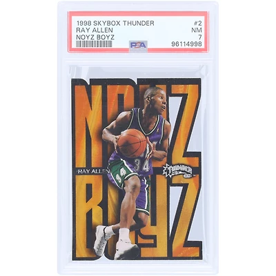 Ray Allen Milwaukee Bucks 1998 Skybox Thunder Noyz Boys #2 PSA Authenticated 7 Card