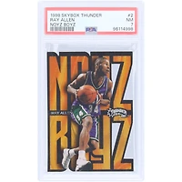 Ray Allen Milwaukee Bucks 1998 Skybox Thunder Noyz Boys #2 PSA Authenticated 7 Card