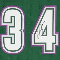 Maillot Swingman Mitchell & Ness autographié par Ray Allen Milwaukee Bucks 1996-1997