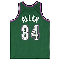 Ray Allen Milwaukee Bucks Autographed Green Mitchell & Ness 1996-1997 Swingman Jersey