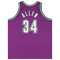Ray Allen Milwaukee Bucks Autographed Purple Mitchell & Ness 2000-2001 Authentic Jersey