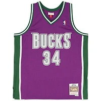 Ray Allen Milwaukee Bucks Autographed Purple Mitchell & Ness 2001-2002 Swingman Jersey