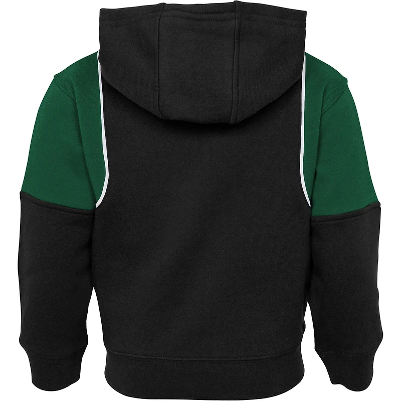 Black Milwaukee Bucks Shot Caller pour tout-petits - Ensemble sweat à capuche et pantalon entièrement zippés