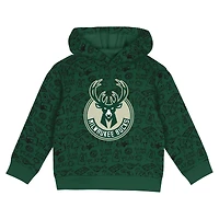 Ensemble sweat à capuche et pantalon de survêtement Give and Go pour tout-petits Milwaukee Bucks vert