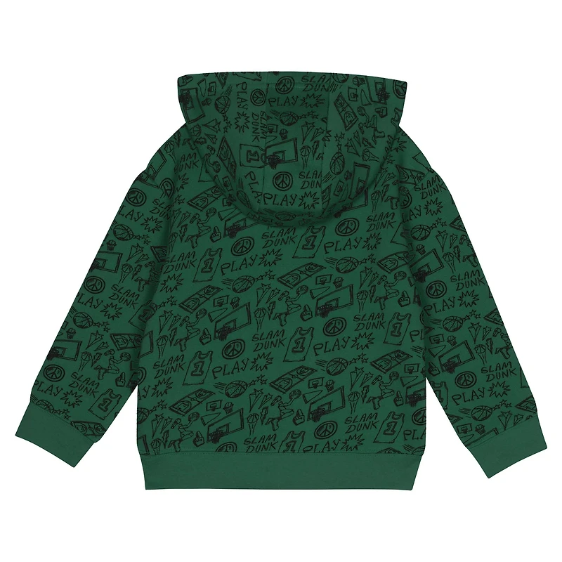 Ensemble sweat à capuche et pantalon de survêtement Give and Go pour tout-petits Milwaukee Bucks vert