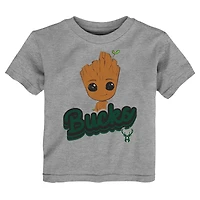 Ensemble t-shirt deux pièces pour tout-petits Heather Gray Milwaukee Bucks Les Gardiens de la Galaxie
