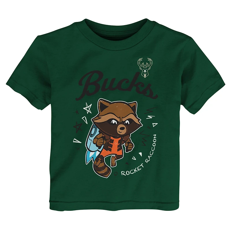 Ensemble t-shirt deux pièces pour tout-petits Heather Gray Milwaukee Bucks Les Gardiens de la Galaxie