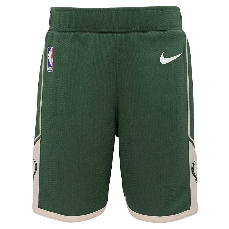 Toddler Nike Hunter Green Milwaukee Bucks Replica Shorts – Icon Edition
