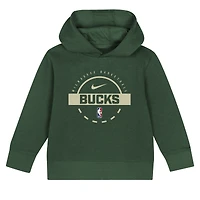 Ensemble sweat à capuche et pantalon de survêtement Nike vert chasseur pour tout-petit, logo des Milwaukee Bucks.