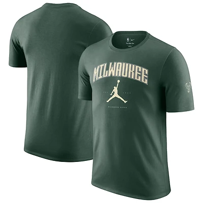 Unisex Jordan Brand Hunter Green Milwaukee Bucks Essential Cities T-Shirt