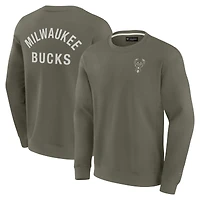 Sweat-shirt unisexe Fanatics Olive Milwaukee Bucks Elements en polaire ultra douce
