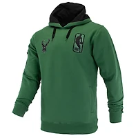 Sweat à capuche unisexe FISLL Hunter Green Milwaukee Bucks Logoman Shadow Collection