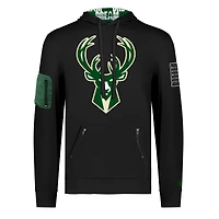 Sweat à capuche unisexe FISLL x Black History Collection noir Milwaukee Bucks