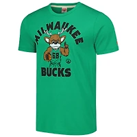 Unisex Homage Green Milwaukee Bucks Team Mascot Tri-Blend T-Shirt
