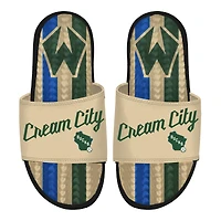 Unisex ISlide  Cream Milwaukee Bucks 2025/26 City Edition Gel Slide Sandals