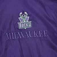 Unisex Mitchell & Ness  Purple Milwaukee Bucks Hardwood Classics Team OG 3.0 Anorak Half-Zip Windbreaker Jacket