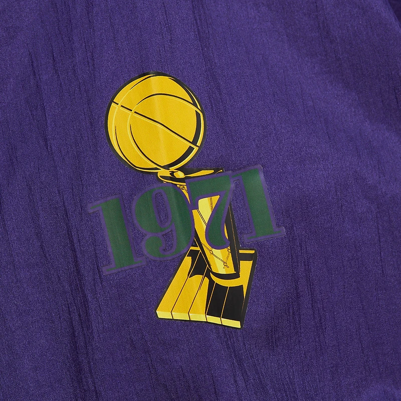 Unisex Mitchell & Ness Purple Milwaukee Bucks Hardwood Classics Team OG 3.0 Anorak Half-Zip Windbreaker Jacket