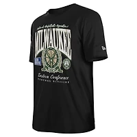 T-shirt oversize noir unisexe Milwaukee Bucks Essentials Boxy de New Era