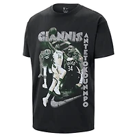 T-shirt unisexe Nike Giannis Antetokounmpo noir Milwaukee Bucks