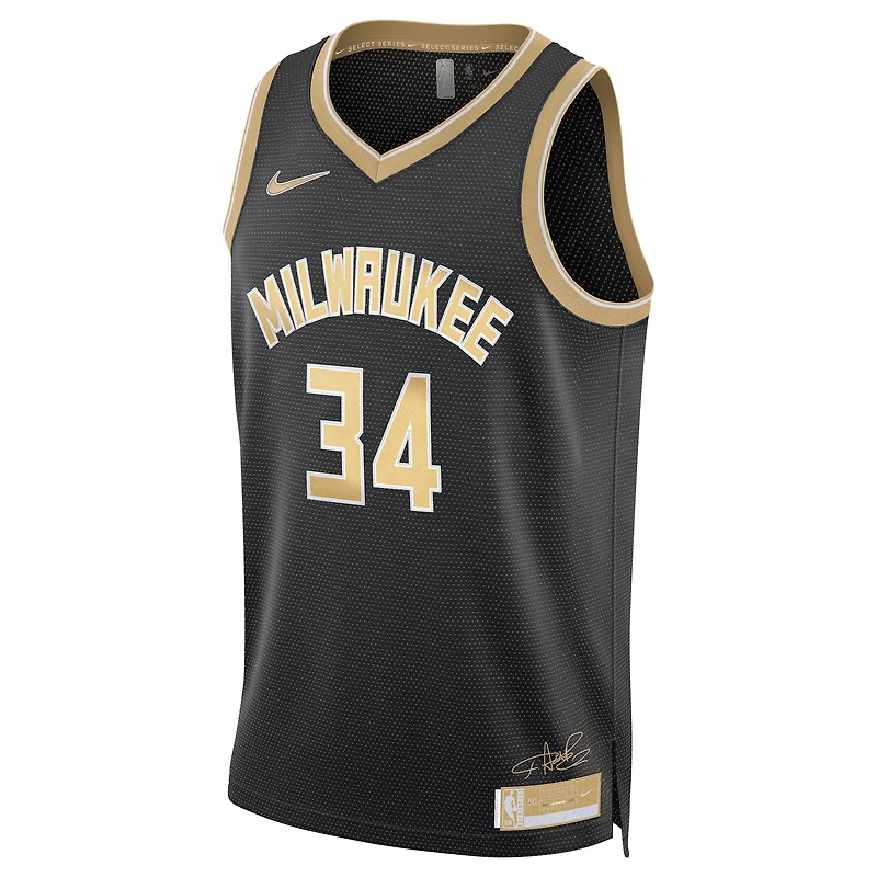 Unisex Nike Giannis Antetokounmpo Black Milwaukee Bucks  Select Series Swingman Jersey